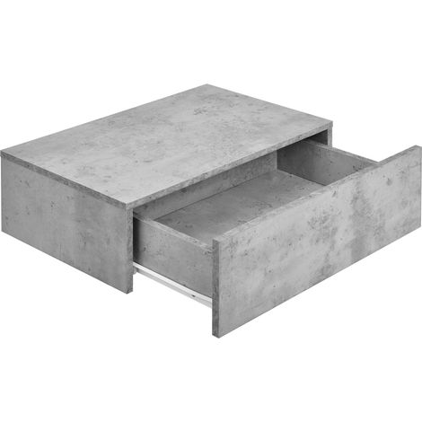 Set 2 comodini mensola comodino per camera da letto con 2 cassetti 46 cm grigio 030000009