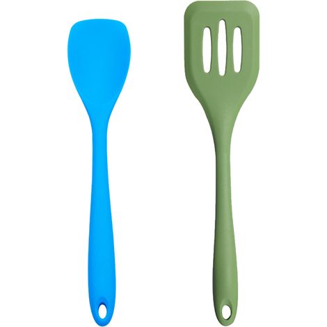 Ustensiles De Cuisine En Silicone - Outils Résistants À La Chaleur Pour Salade Et Égouttage - Set De 2 Pièces (1/5)