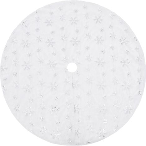 Jupe de sapin de Noël,Décoration de Noël de luxe Blanc 150 cm Fausse fourrure CFW72556 (1/5)