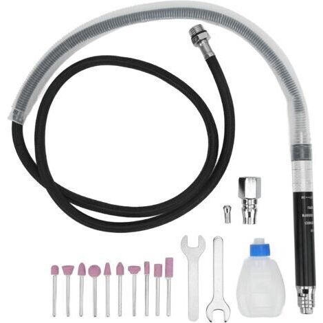 Kit Meuleuse Stylo Pneumatique Professionnel Mini Meuleuse Air Crayon avec Accessoires pour Polissage Gravure Découpe Travaux de Précision
