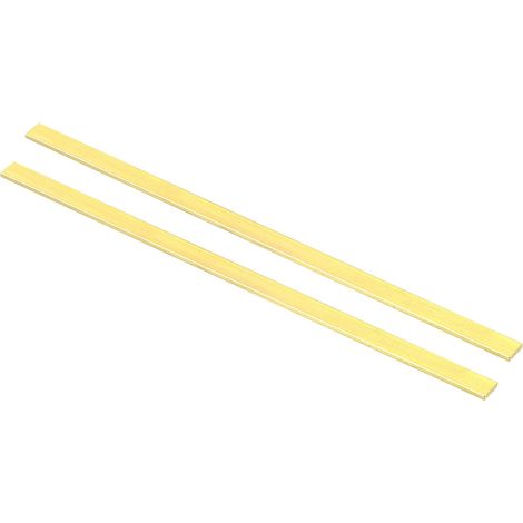 1/8 x 1/2 x 12" H59 Brass Flat Bar, 2 Pcs Solid Flat Rolling Bar for Crafts, Maintenance, Architectural Decoration Electric, Brass (1/5)