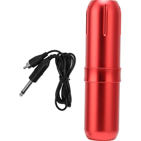 Machine à tatouer rotative rouge avec interface RCA, cordon de serrage et ombrage en alliage d'aluminium (1/5)