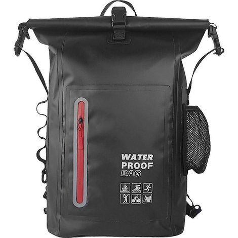 Sac à dos de camping imperméable de 25 L en tissu mesh PVC 500D pour hommes et femmes, idéal pour la randonnée et le trekking.