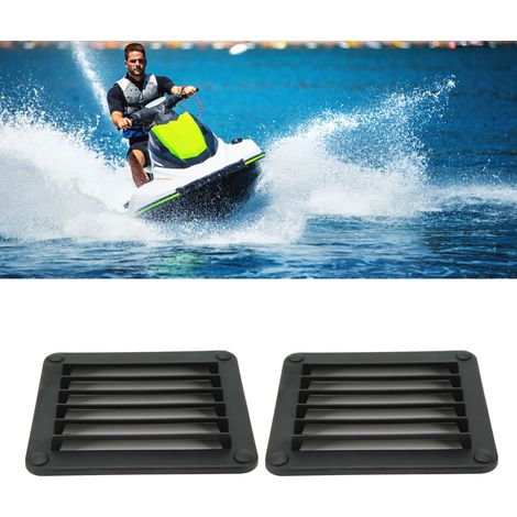 Zubehör für Boote und Wohnmobile, 2 Lüftungspaneele mit den Maßen 125 x 140 mm, schwarze Lüftungsfenster (1/5)