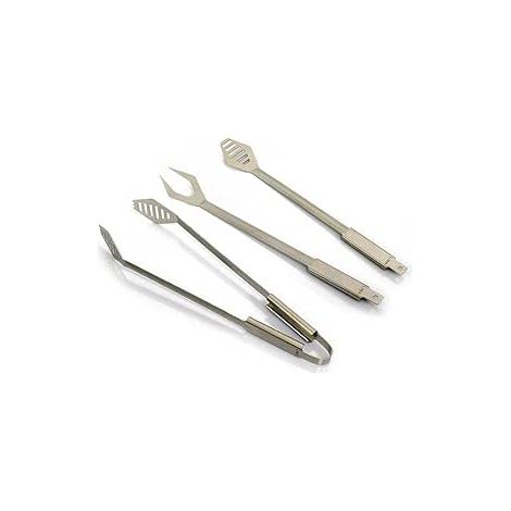 Posate da barbecue Lisa forchettone pinza e spatola in acciaio inox AISI 304 (1/5)