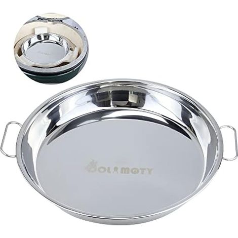 Bac d'égouttement réutilisable en Acier Inoxydable de 25,7 cm pour Big Green Egg Small et MiniMax, pour Kamado Joe Jr et Akorn Jr-Big Green Egg Accessoires de Rechange, également Compatible avec Les (1/5)