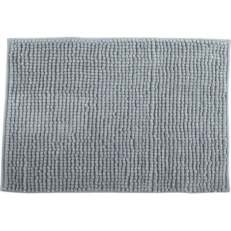 Tapis de bain Microfibre CHENILLE 50x80cm Gris Clair MSV