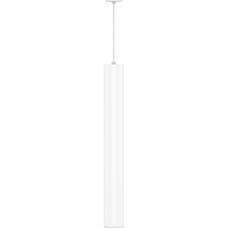 Suspension tubulaire Atmos GU10 XL blanc mat, installation en saillie ou encastrée, design orientable - Beneito & Faure