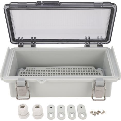 Boîte électrique extérieure de 7,9x3,9x2,8 pouces, jonction en plastique étanche IP67 avec couvercle transparent (1/5)