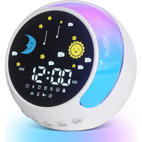 ZOLGINAH Reloj despertador para niños con luz nocturna táctil, grabación de tono de despertador, modo de alarma dual, monitor de voz, hipnosis de ruido blanco, altavoz Bluetooth, perfecto para regalar (1/5)