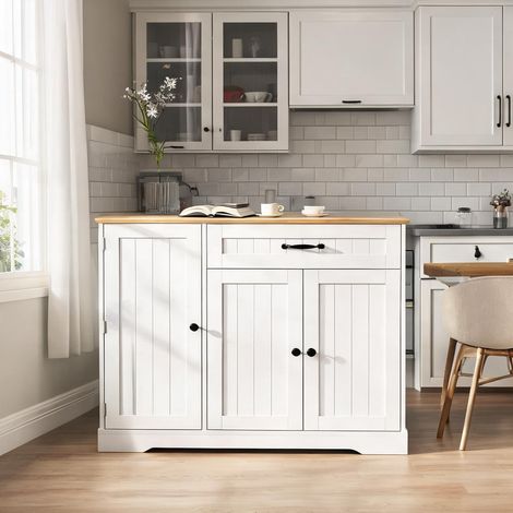 Buffet coloris blanc Natural en MDF 107 x 40 x 83,4 cm (1/5)