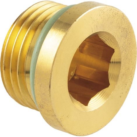 Schneider AIRnet Stopfen 1/2 Zoll passend zu Druckluft Rohrleitungssystem, Messing
