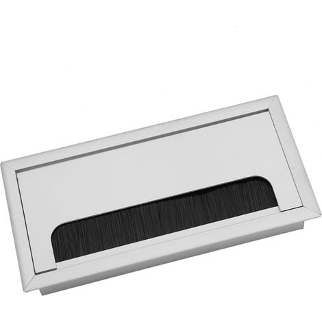 Cache-câbles carré en aluminium pour bureau (moyen) (1/5)