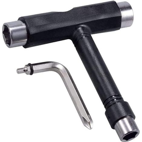 Herramientas para patines CSPARKV, herramientas multifunción en forma de T para patinetas, con llave Allen y destornillador Phillips en forma de L, utilizadas para depuración y mantenimiento de patine