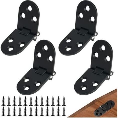 4 pièces Charnière Plate De Porte Pliables Charnières Porte Pliables Charnière Flip Pliable Alliage Table Machine Coudre Rabattable Charnière Flip Av (1/4)
