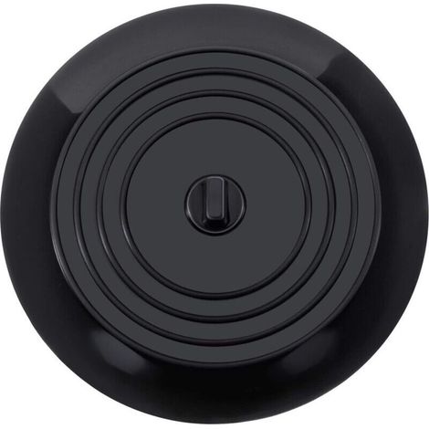 Bouchon de baignoire en silicone bouchon d'évier bouchon d'évier de cuisine diamètre 15 cm, adapté pour cuisine, salle de bain et buanderie bouchon de vidange général, noir