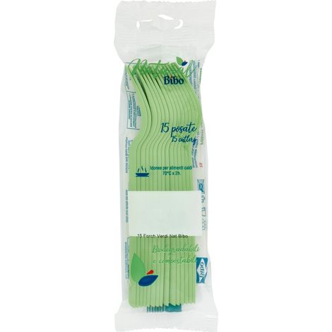 MAURY'S FORCHETTE BIO 15 PEZZI VERDI (1/2)