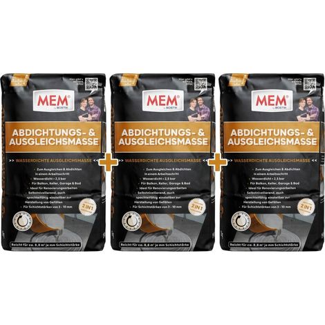 MEM Abdichtungs- & Ausgleichmasse 15 kg 3-er Pack Bodenausgleichsmasse (1/3)