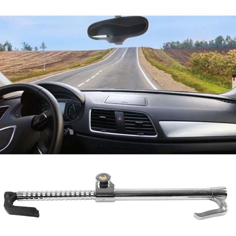 Antivol de volant, antivol de frein, crochet télescopique double antivol, antivol de pédale d'embrayage, antivol universel pour voiture (1/5)