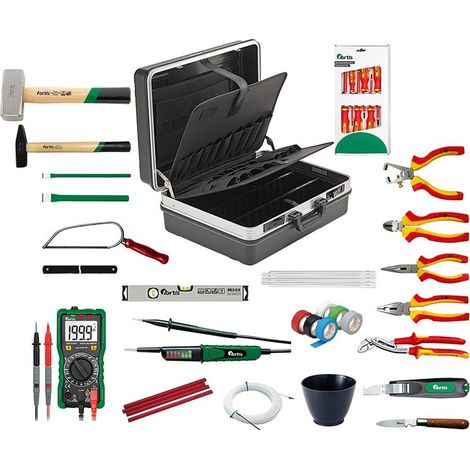 Fortis Werkzeugsortiment Elektro 40-tlg. im ABS-Koffer (1/2)