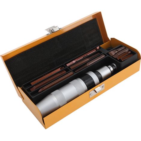 Jeu de 12 tournevis à chocs CRV, kit artisan avec poignée, extracteur de vis et boîte de rangement (1/5)