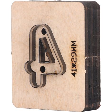 Découpe Métal 41x29mm Chiffre 4 Forme Poinçon Acier Allié Dur Emporte-pièce Artisanal pour Bricolage (1/5)