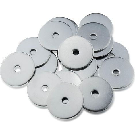 20 - Rondelle Plate - Acier Inoxydable 304 - Résistance Corrosion Et Répartition Pression - Pour Vis Et Écrous M4 - Argent - 4,3x25x1,5mm (1/3)