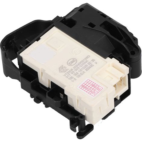 1. Cerradura para puerta de lavadora, compatible con Sanyo DGF6031W, material PC+ABS, resistencia a 90 °C, pieza de repuesto. (1/5)