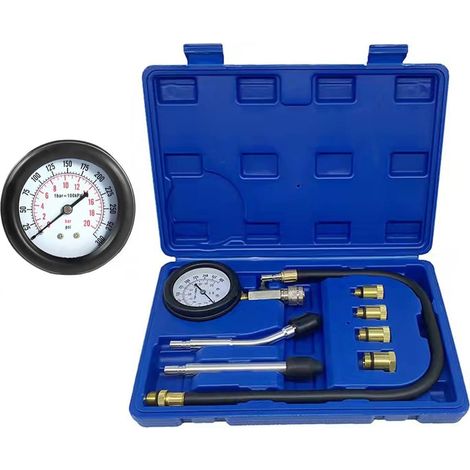 Gasoline Standard Compression Tester Kit 0-20 Bar and 0-300 PSI Auto Compression Tester for M10 M12 M14 M18 Engine (1/5)