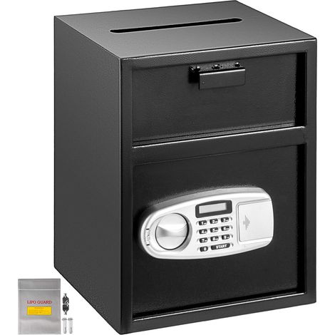 VEVOR Cassaforte da Armadio 36x30x45CM, Cassaforte da Mobile con Slot di Rilascio, Cassaforte da cassetto in Acciaio, Cassaforte Elettronica con Borsa per Documenti Ignifuga, per Gioielli, Contanti (1/4)