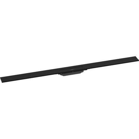 Caniveau de douche linéaire 1200 mm, Siphon de sol à découper pour installation contre le mur, Noir mat, 56054670 (1/5)