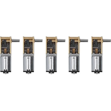 5PCS Moteur à engrenages 6V CC, moteur à vis sans fin à angle droit, arbre unique, bobine cuivre, moteur à réduction de vitesse (1/5)