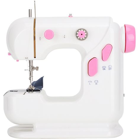 Machine à coudre électrique domestique de bureau, mini, en métal épais, version améliorée, prise américaine 110-220 V (1/5)