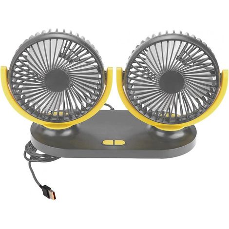 Pour Ventilateur Auto 12V De Voiture À Double Tête Usb (1/5)
