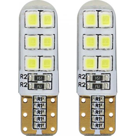 Bombillas LED estándar T10 W5W 12xSMD 2835 12V Silicona amio-01095 (1/4)