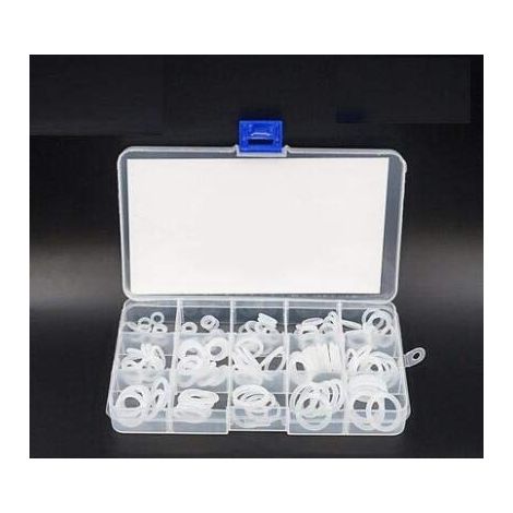 Kit de joints toriques en caoutchouc de Silicone transparent de qualité alimentaire, 225 pièces, différentes tailles (1/4)