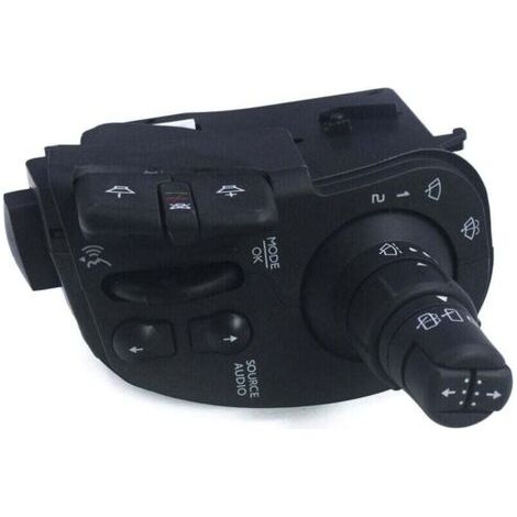 Commodo Compatible pour Clio 3, Kangoo 2 et Modus (2005-2012) essuie-Glace, Lave Glace et Commandes rglages Radio (1/4)