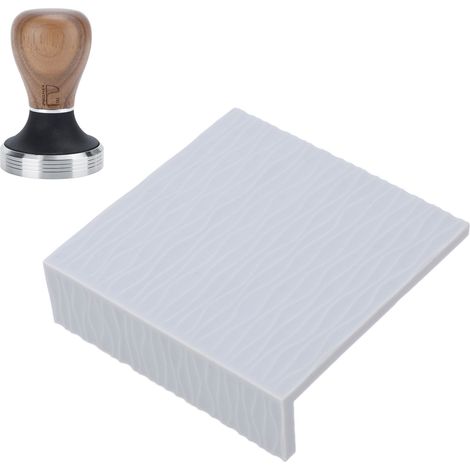 Silikon-Kaffeetampermatte, Edelstahltamper und 58-mm-Holztamper für die Küche (grau) (1/5)