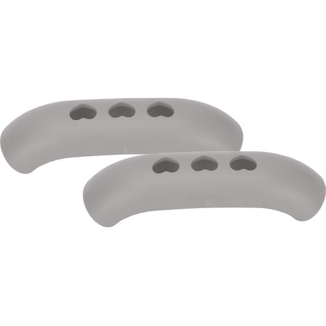 2 pièces Protections de Poignées de Casserole en Silicone Résistant à la Chaleur, Manchons Isolants Anti-Brûlure Gris (1/5)