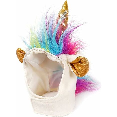 TRIOM Crinière de licorne pour petit chien et chat, costume de cosplay pour Halloween, Noël, Pâques, festival, fête, activité (1/5)