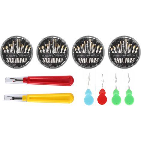 Nähwerkzeug-Set in Box, Handnadel, Fadenentferner, automatischer Einfädler, DIY-Set für Senioren (1/5)