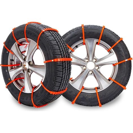 12 pièces Chaînes à Neige chaîne à neige résistante à l'usure antidérapante universelle attaches de chaîne à neige for voiture compacte camion SUV hiver neige voiture pneus accessoires. (1/5)