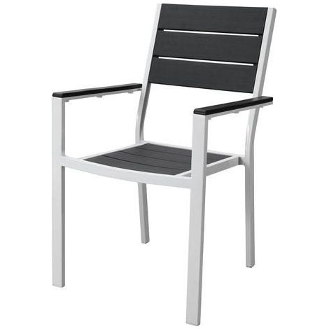 Amicasa Cortina Poltrona da Giardino da Esterno colore Bianco Grigio