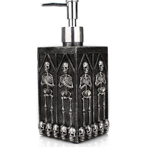 Kreativer Seifenspender aus Kunstharz in origineller Form, silberne Pumpe, für Shampoo/Lotionen/Handseife