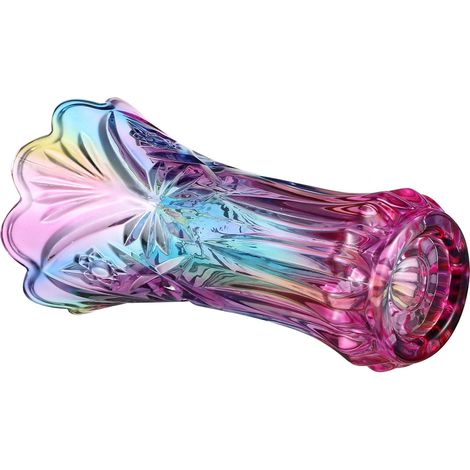 Vase en Verre De 22,9 Cm pour Tulipes Et Fleurs, Vase Décoratif Résistant Aux Variations De Température pour Maison Et Bureau (1/5)
