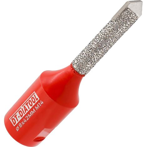 Fraise à mortier diamantée - 8mm42mm avec filetage M14 Tête en carbure de tungstène pour l'enlèvement de mortier de joint de maçonnerie, pierre, béton (1/5)
