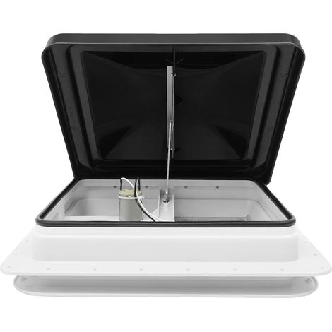 Ventilation de toit, lucarne, écran anti-moustiques, construction en plastique durable, Noir et Blanc (1/2)