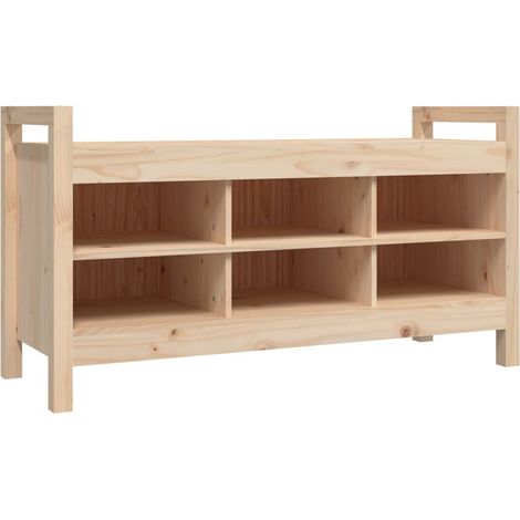 Panca da ingresso panca 110 x 40 x 60 cm in legno di pino massiccio 020011028