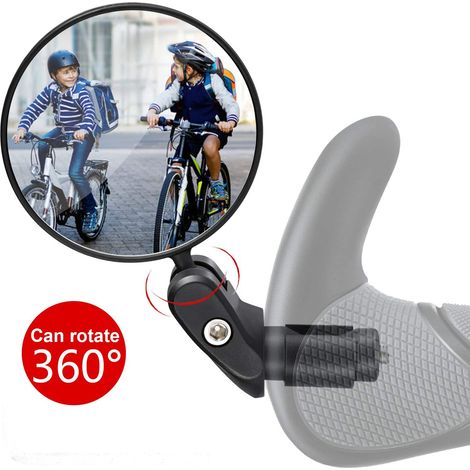 Rétroviseur Vélo - Rétroviseur Guidon Ajustable 360° - Pour Vélos Tout Terrain Et Route - Diamètre 6,8 cm - 1 Pièce (1/5)