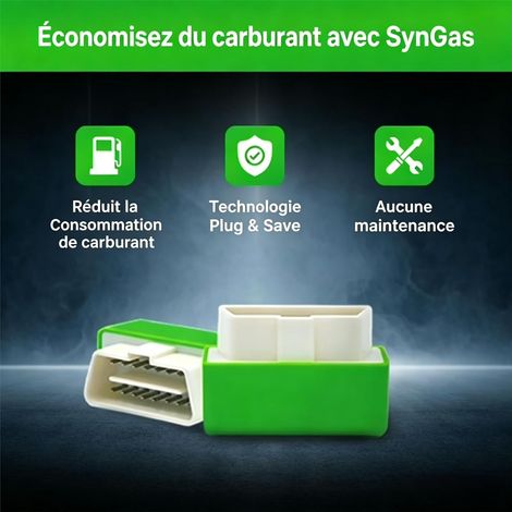 Syngas OBD2 Modulo Risparmio Carburante, Risparmio Carburante Fino al 15%, Scatola Plug-and-Play per Auto Benzina/Diesel, Riduzione delle Emissioni di CO₂, Ottimizzazione del Motore in Tempo Reale (2P (1/5)